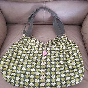 Cloth Heart Pattern Hobo Bag